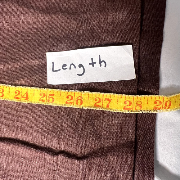 Vintage Night Studio Womens Size 20 Linen Brown Button Accents Blouse Tunic - Picture 12 of 16